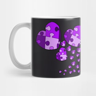 Purple Confetti Hearts Mug